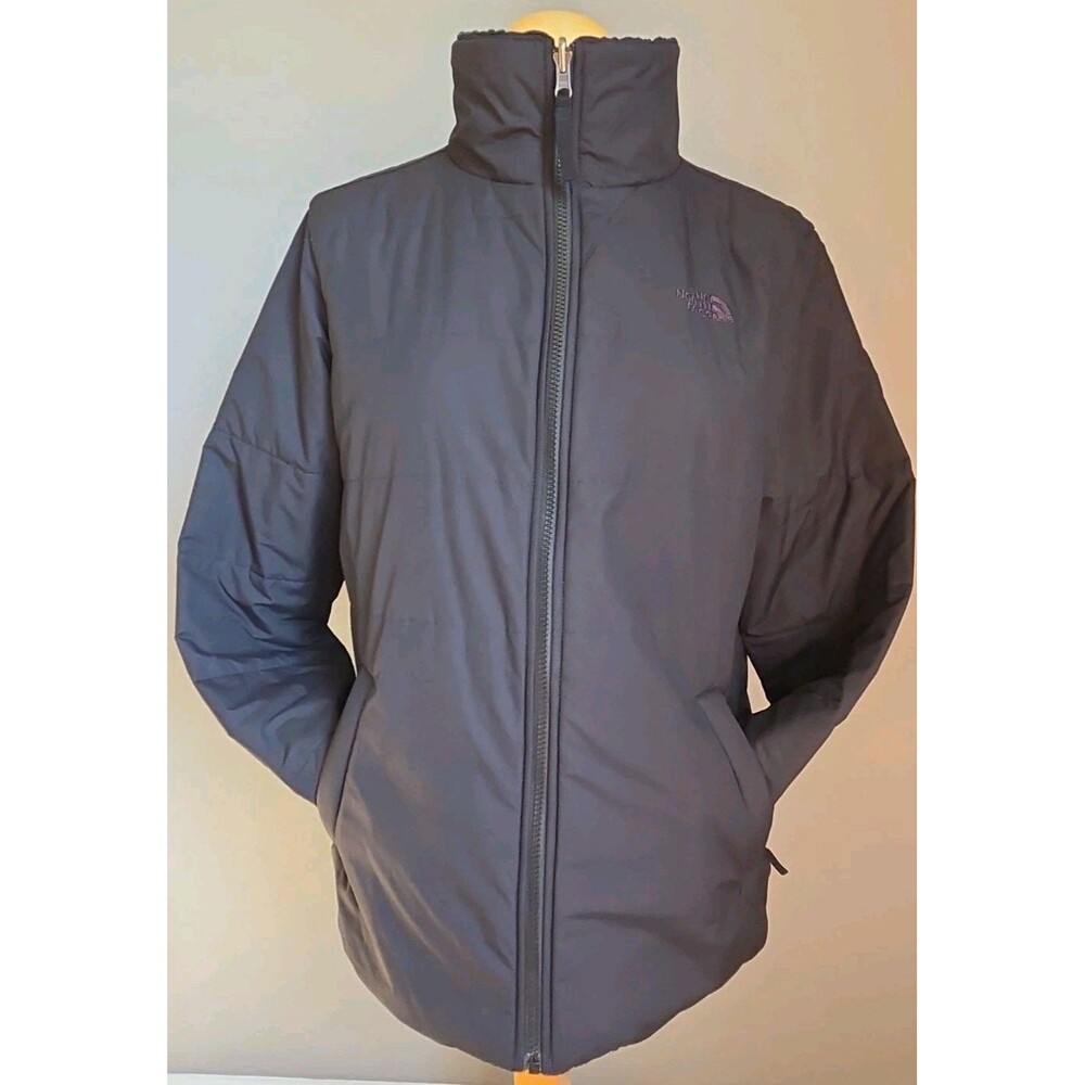 The North Face | Women's Size Large | Jacket Black Sherpa Reversible Puffer